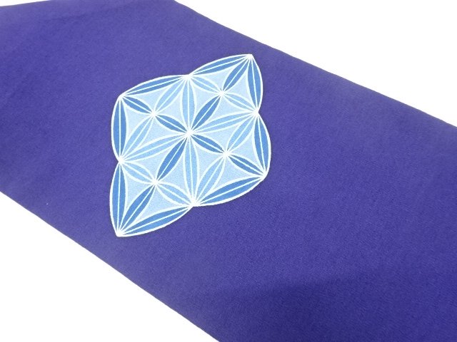 上代紬　変わり花菱模様　名古屋帯